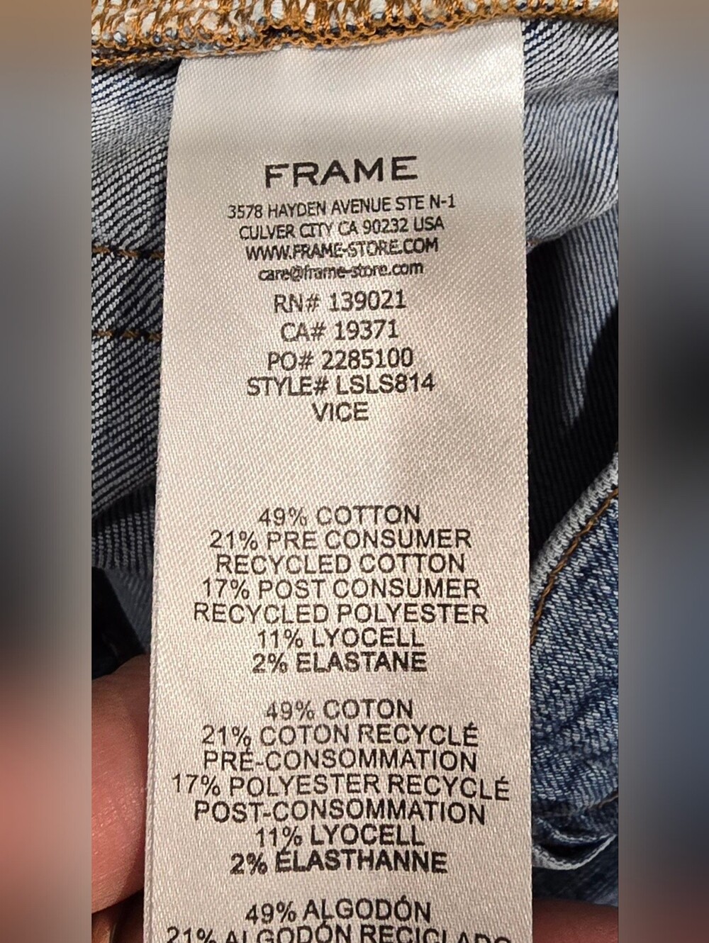 Frame Le Sleek Straight High Waisted Jeans Size 30 - Picture 7 of 7